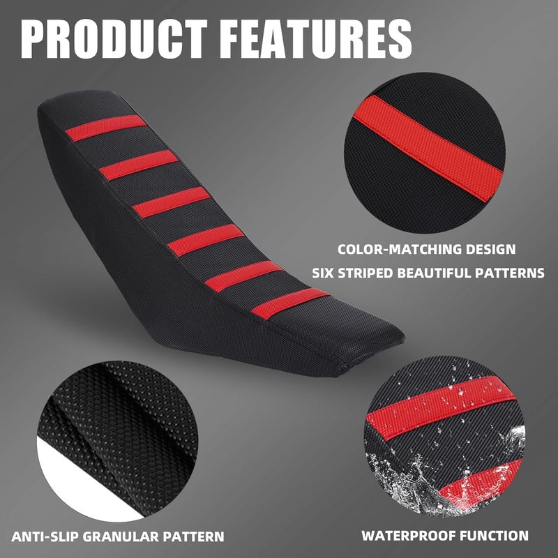 BAOUFF Seat Cover for Tutti,Waterproof Non-Slip Cushion Cover for Tuttio Electric Dirt Bike Soleil 01 and Ebike ICT-Red - Image 4